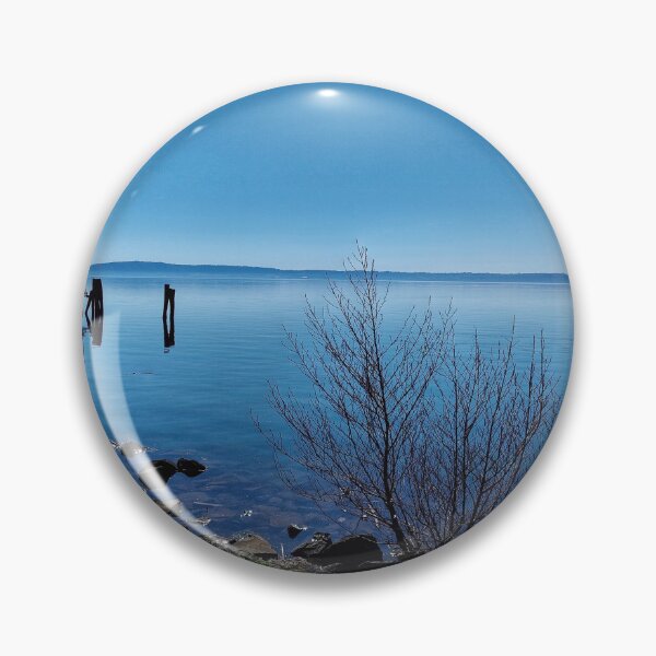 Item preview, Calm Blue Lake Pier - Serene Landscape Photography designed and sold by SerenaTravelPic.