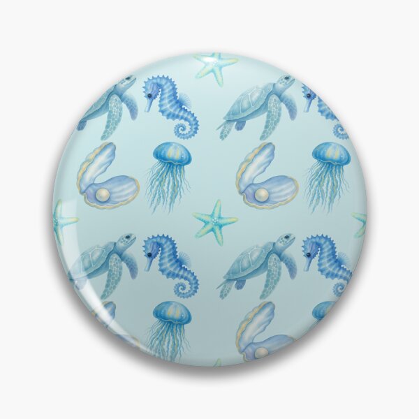 Item preview, Aesthetic Pastel Blue Watercolor Ocean Life Coastal Graphic Element Set designed and sold by Art IN Pack.