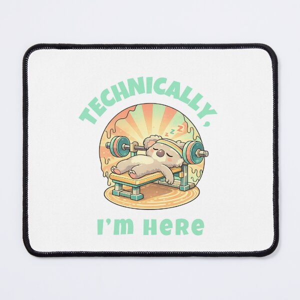 Item preview, Cute Koala Sleeping On Bench Press Gym Design designed and sold by CrtclMess.