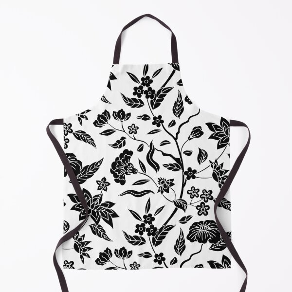Item preview, Elegant Black and White Floral Silhouette - Minimalist Botanical Pattern designed and sold by LiveLearnCreate.