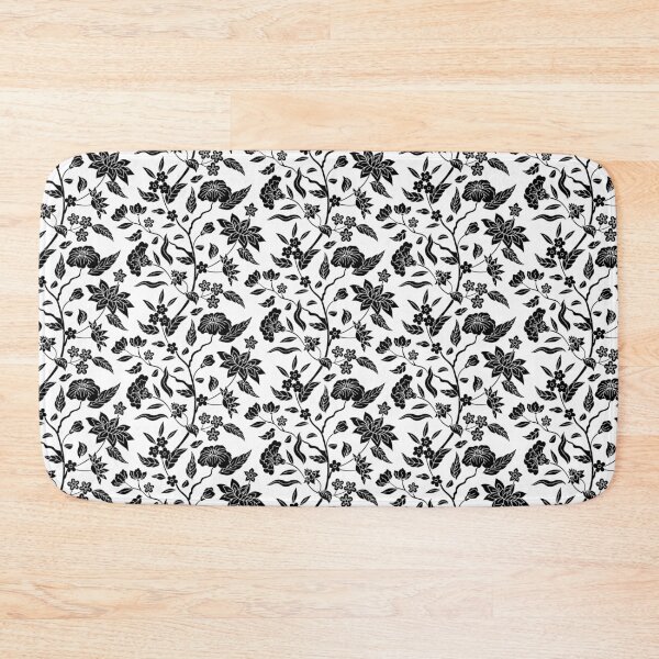Item preview, Elegant Black and White Floral Silhouette - Minimalist Botanical Pattern designed and sold by LiveLearnCreate.