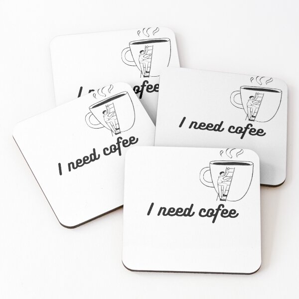 Item preview, I Need Coffee Minimalist Illustration T-Shirt designed and sold by Alibaba1493.