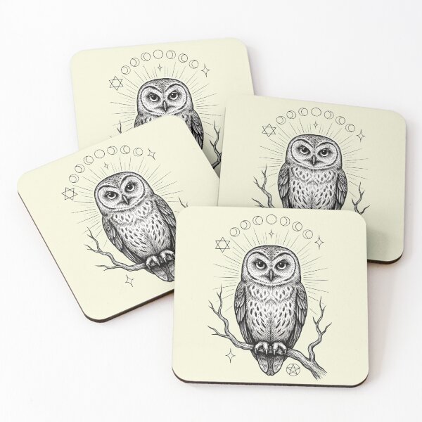 Item preview, The Nocturnal Seer - Celestial Desert Owl designed and sold by Cozy Aesthetic design .