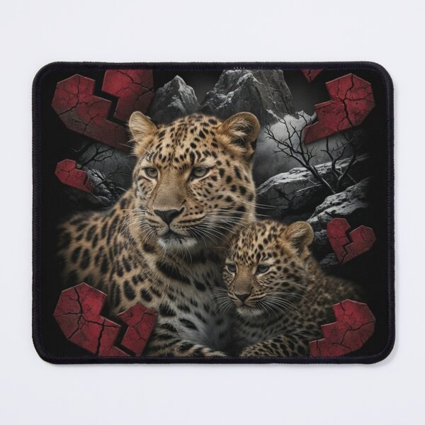Item preview, Save Us Leopard and Cub Conservation Poster designed and sold by Pioneer Spirit Market.