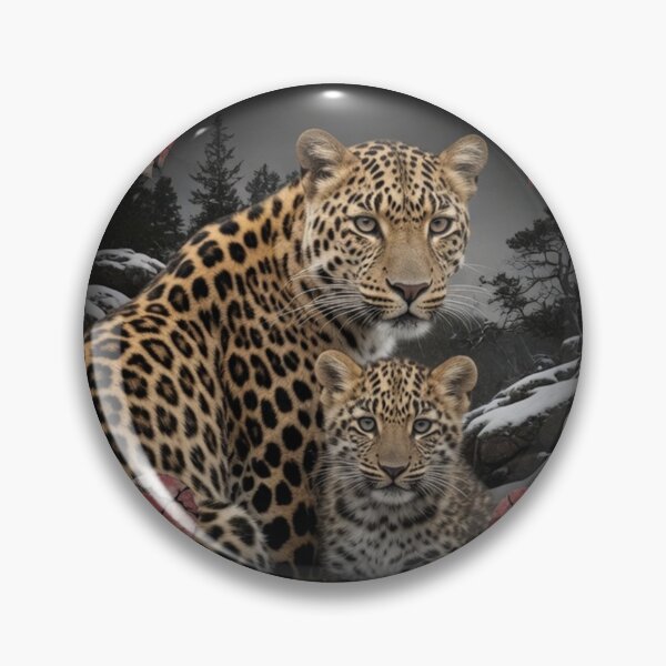 Item preview, Save Us Leopard and Cub Conservation Poster designed and sold by Pioneer Spirit Market.