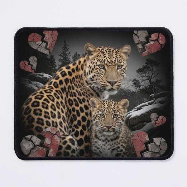 Item preview, Save Us Leopard and Cub Conservation Poster designed and sold by Pioneer Spirit Market.