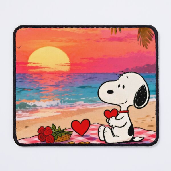 Item preview, Snoopy Romantic Beach Sunset Picnic designed and sold by Innova_Creations.