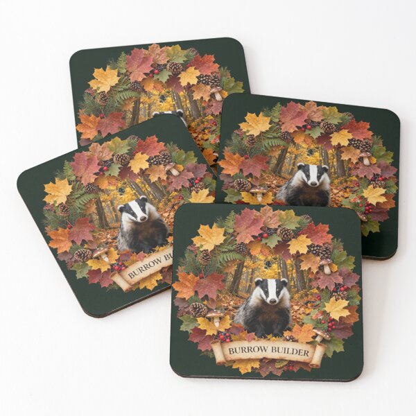 Item preview, Burrow Builder Badger Mandala - Woodland Nature Wreath Art designed and sold by GoGreenlove.