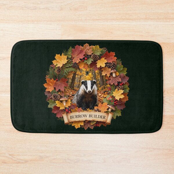 Item preview, Burrow Builder Badger Mandala - Woodland Nature Wreath Art designed and sold by GoGreenlove.