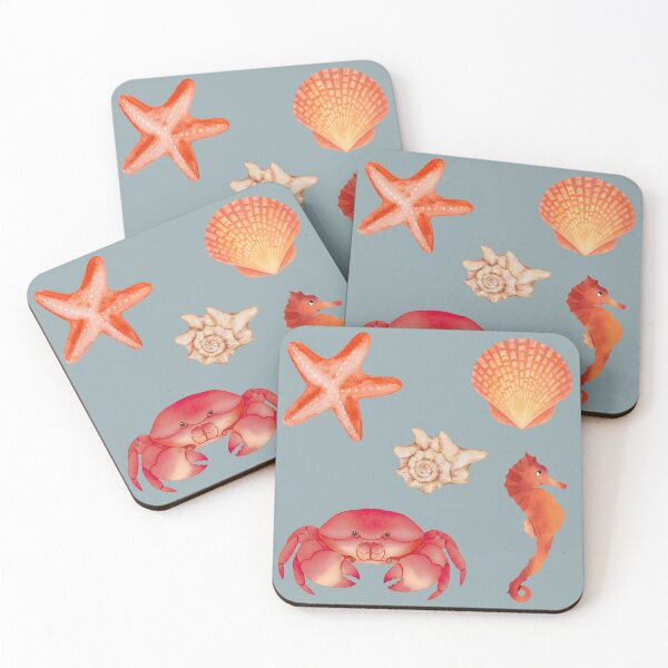 Item preview, Sea animal Aesthetic Terracotta Watercolor Ocean Life Coastal Set designed and sold by Art IN Pack.