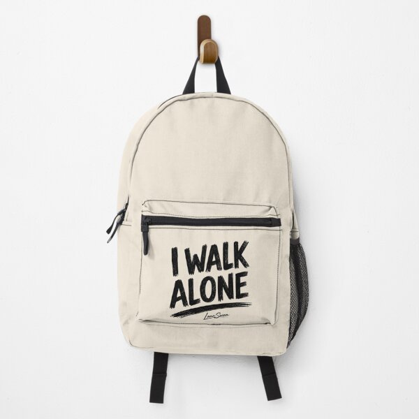 Item preview, I WALK ALONE | Minimalist Typography | Independent Spirit Quote designed and sold by Baroness Swan.