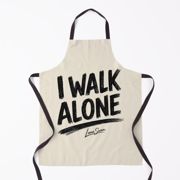 Item preview, I WALK ALONE | Minimalist Typography | Independent Spirit Quote designed and sold by Baroness Swan.