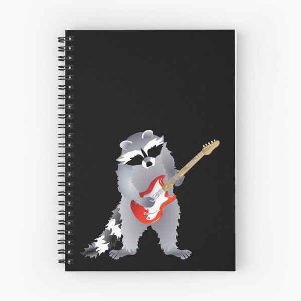 Item preview, Raccoon Playing Right Handed, Red Electric Guitar designed and sold by Adamo-illustration.