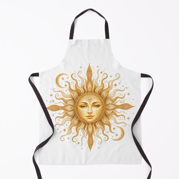 Item preview, Mystical Golden Sun Celestial Boho Art designed and sold by puredevn.