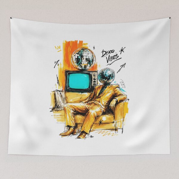 Item preview, Disco Vibes Retro 80s Disco Ball Art designed and sold by RamyGallery.