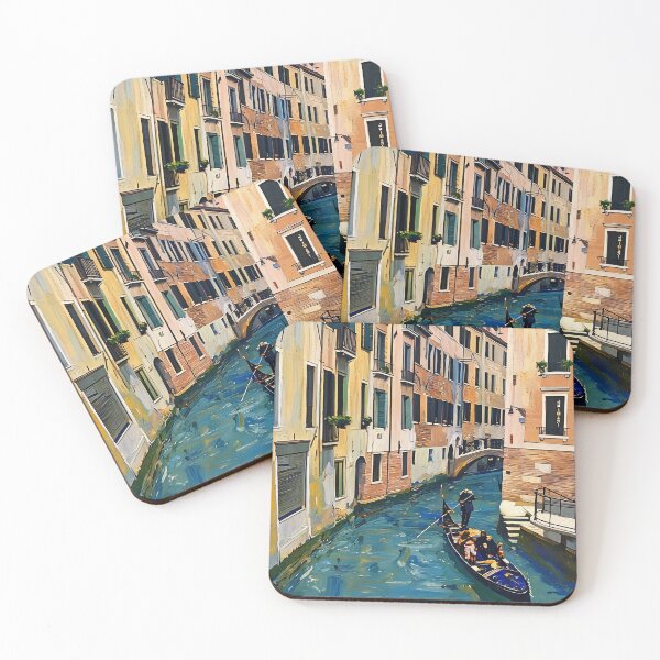 Item preview, Venetian Gondola Oil Painting Print, Venice, Italy designed and sold by Andaraprints.