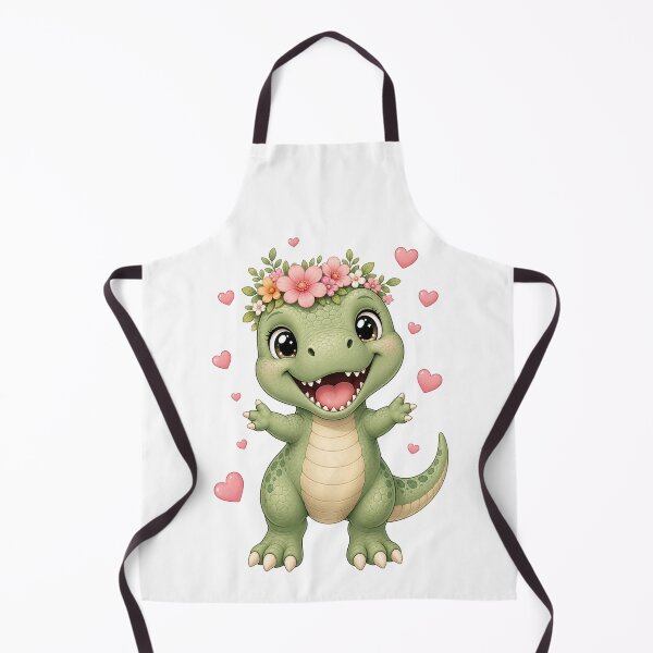 Item preview, Cute kawaii baby crocodile with flower wreath designed and sold by puredevn.