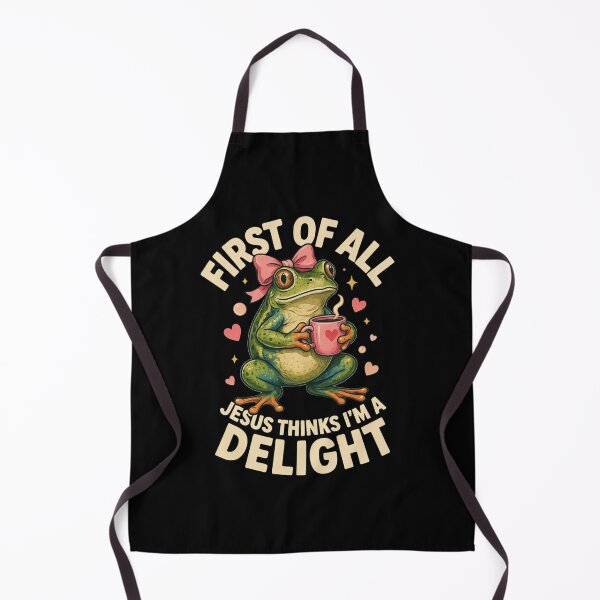 Item preview, First Of All Jesus Thinks I'm A Delight Frog Coffee Meme, Christian Frog designed and sold by Dabbing Turtle Designs.