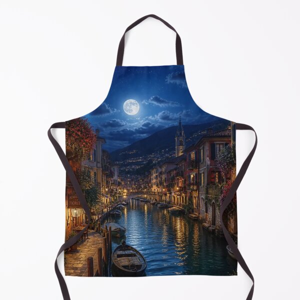 Item preview, Moonlit European Canal Town at Night designed and sold by Pioneer Spirit Market.