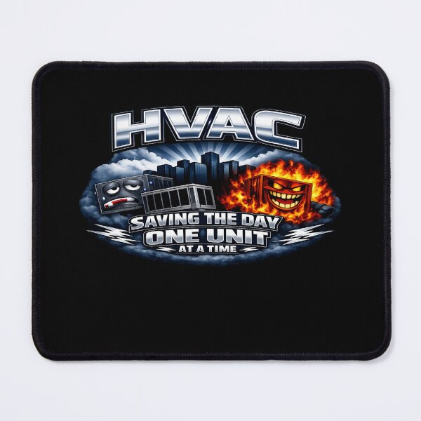 Item preview, HVAC Hero Design - Saving the Day One Unit at a Time - Funny Technician shirt designed and sold by FrozenHeat97.
