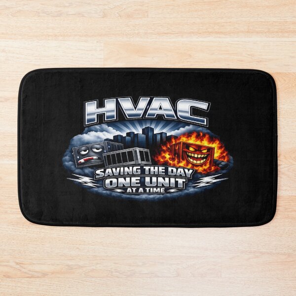 Item preview, HVAC Hero Design - Saving the Day One Unit at a Time - Funny Technician shirt designed and sold by FrozenHeat97.