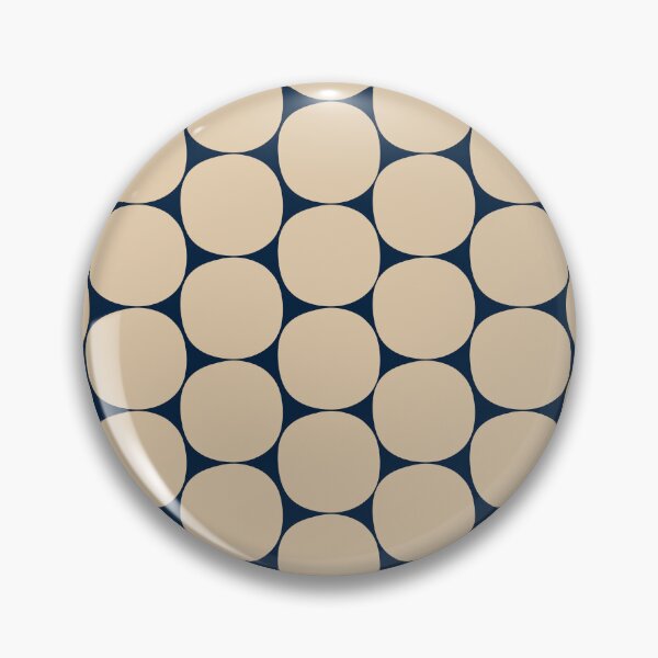 Item preview, Mid Century Modern Dots Pattern in Mid Mod Beige and Navy Blue designed and sold by kierkegaard.