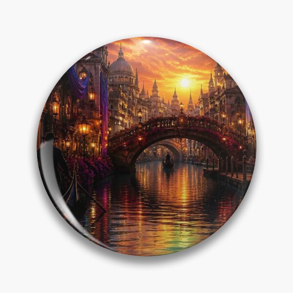 Item preview, Venetian Canal at Dramatic Sunset designed and sold by Pioneer Spirit Market.