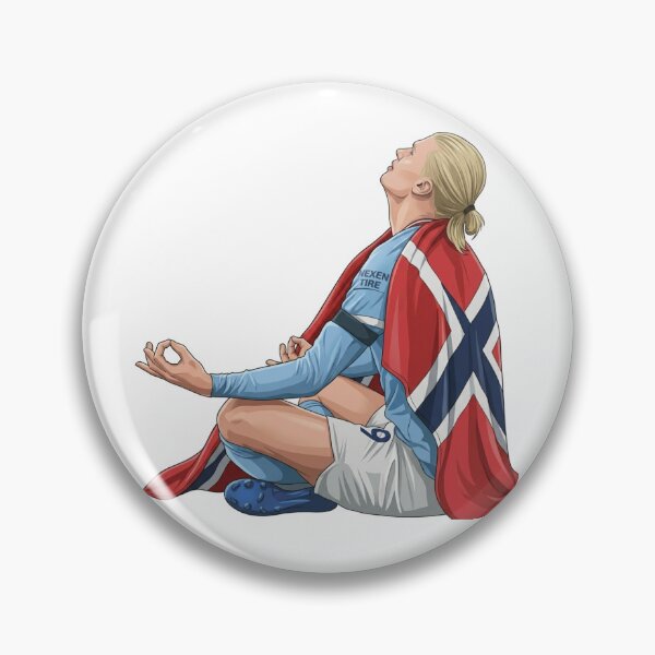 Item preview, Erling Haaland Goal Machine – Norway Football Superstar Illustration designed and sold by Mialunaa.