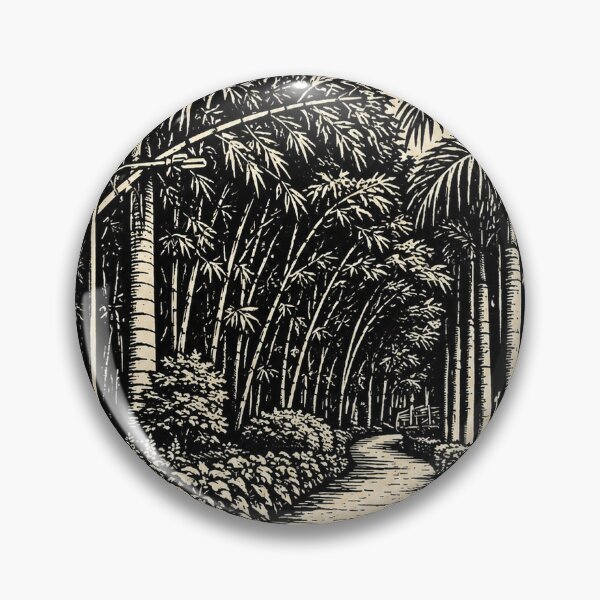 Item preview, Indian Garden Path | Botanical Linocut Sticker & Postcard designed and sold by Linoluca.