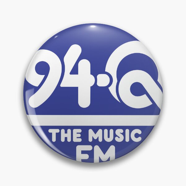 Item preview, 94-Q The Music FM Retro Radio Logo Style Sticker designed and sold by PIXEL POP DESIGNS - Beyond the Norm!.