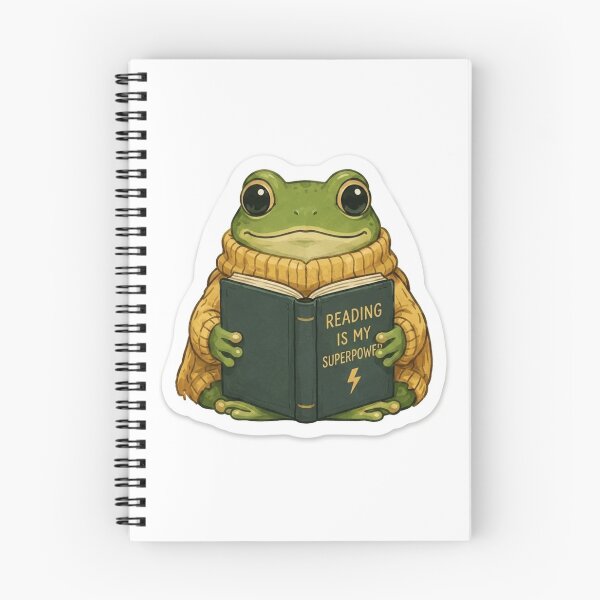 Item preview, Reading Is My Superpower Cute Autumn Sweater Frog designed and sold by AtlasPixel.