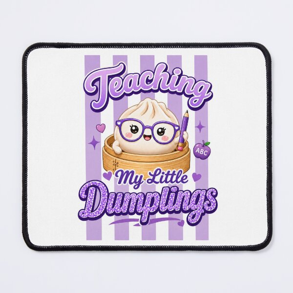 Item preview, Teaching My Little Dumplings – Kawaii Dim Sum Design designed and sold by EmeraldeaArt.