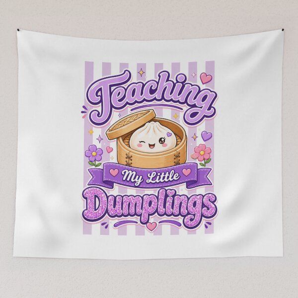 Item preview, Teaching My Little Dumplings – purple Design designed and sold by EmeraldeaArt.