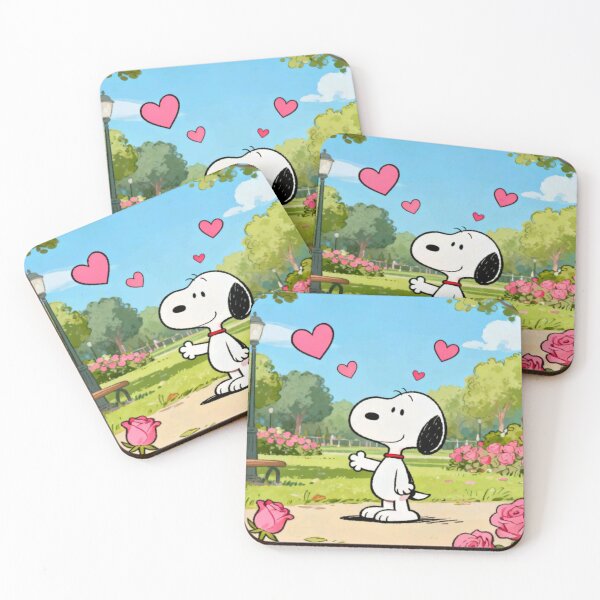 Item preview, Snoopy Love Heart Rose Park Garden designed and sold by Innova_Creations.