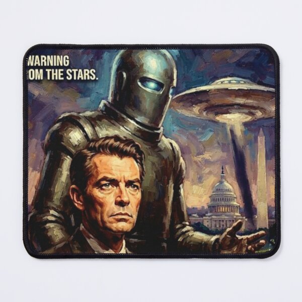 Item preview, The Day the Earth Stood Still Retro Sci-Fi Classic Gort Klaatu Tribute Art Movie Poster designed and sold by Art's Diner.