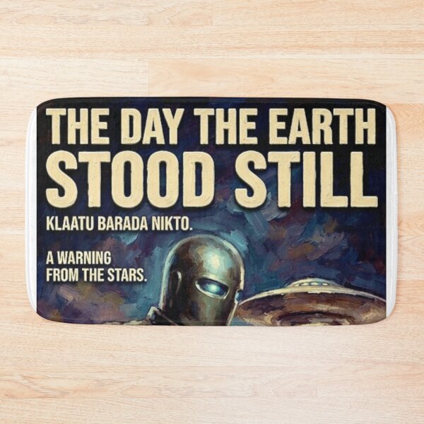Item preview, The Day the Earth Stood Still Retro Sci-Fi Classic Gort Klaatu Tribute Art Movie Poster designed and sold by Art's Diner.