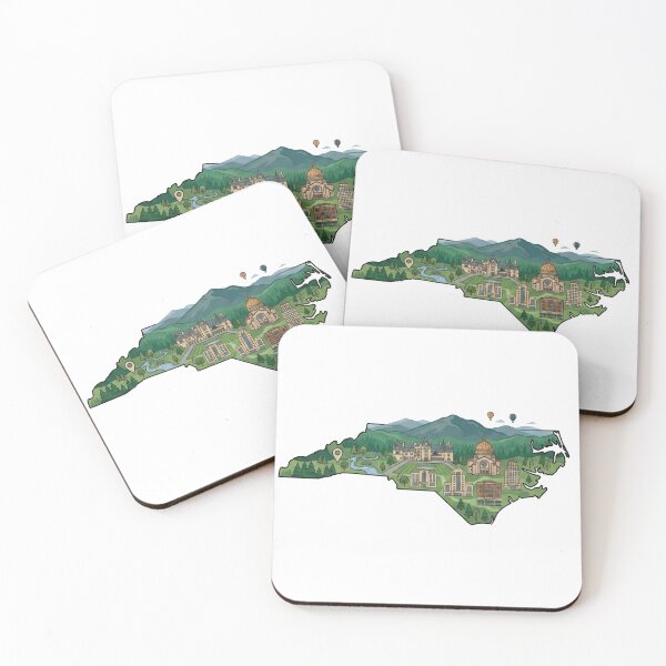 Item preview, North Carolina Illustrated Map Art Design designed and sold by fati-artiste1.