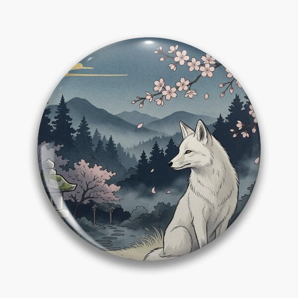 Item preview, Japanese Fox Wall Art Print – Moonlit Sakura Fox, Ukiyo-e Inspired Poster, Japandi Japanese Decor designed and sold by Sakura-Yudouhu.