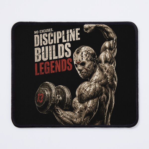 Item preview, Discipline Builds Legends Jason Voorhees Funny Halloween Gym designed and sold by Digistore1221.