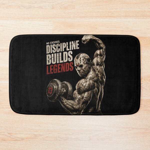Item preview, Discipline Builds Legends Jason Voorhees Funny Halloween Gym designed and sold by Digistore1221.