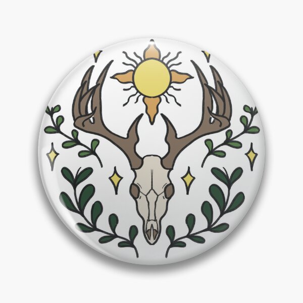 Item preview, Whimsical Sun and Deer Skull designed and sold by sleepyheadedbb.
