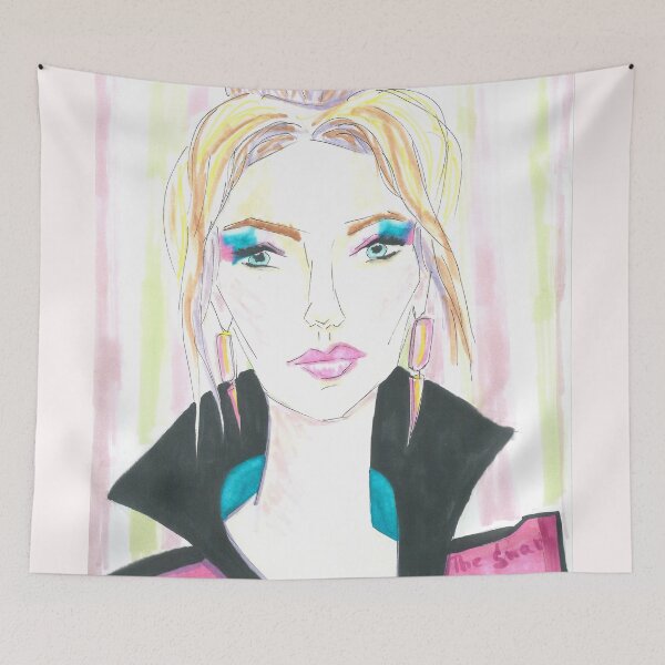 Item preview, BUSINESS LADY PORTRAIT | Marker Illustration by Svetlana Shavrina | Contemporary Art designed and sold by BlueberrySwan.