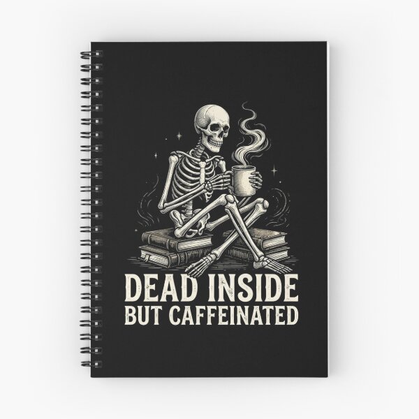 Item preview, Dead Inside But Caffeinated Skeleton Coffee designed and sold by piketo.