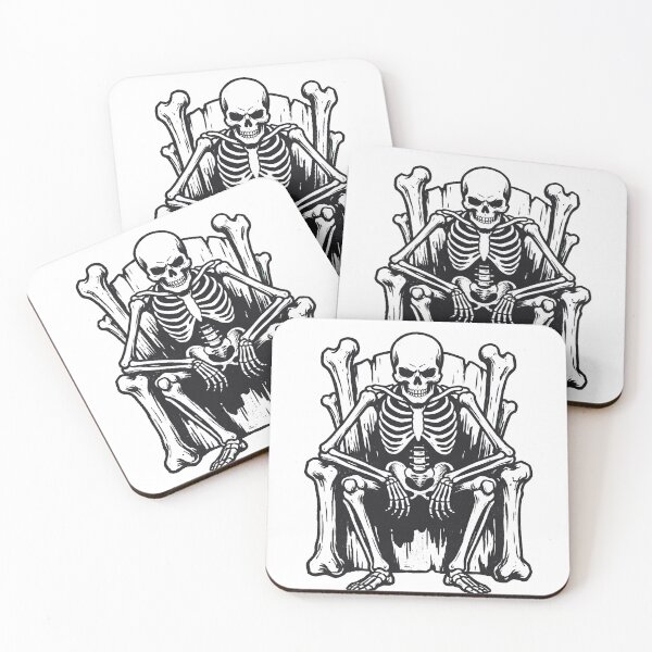 Item preview, Skeleton King Sitting on Throne of Bones designed and sold by MisteryDesigner.