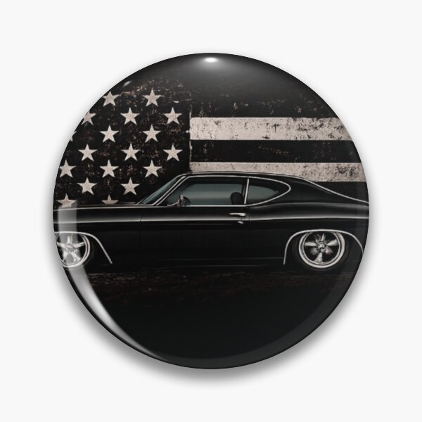 Item preview, Black 1969 Muscle Car & Distressed American Flag | Vintage Classic Car T-Shirt designed and sold by Diesel outlaw .