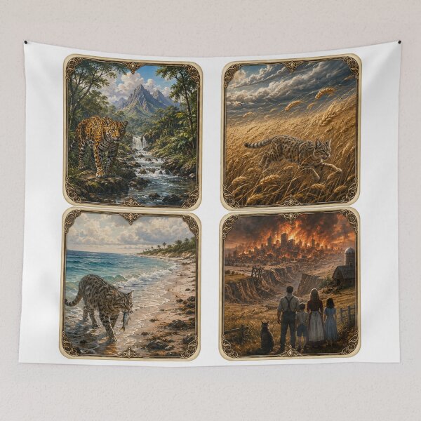 Item preview, Four Elements Animals Art Print designed and sold by Pioneer Spirit Market.