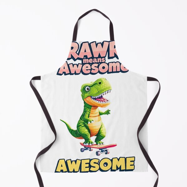 Item preview, Rawr Means Awesome – Dinosaur Emoji Skateboarding City T-Shirt Design designed and sold by MerchWSzpilkach.