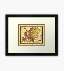 Map of Europe (1849) Framed Print