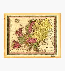 Map of Europe (1849) Photographic Print
