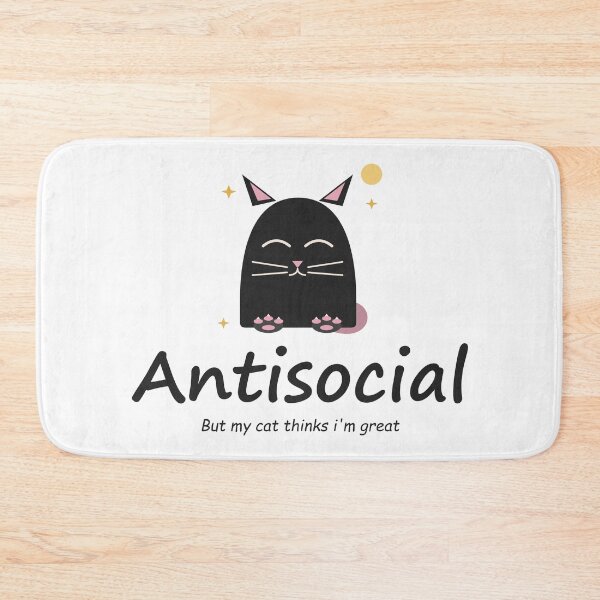Item preview, Antisocial pero querido por mi gato designed and sold by MouhamedAdel95.